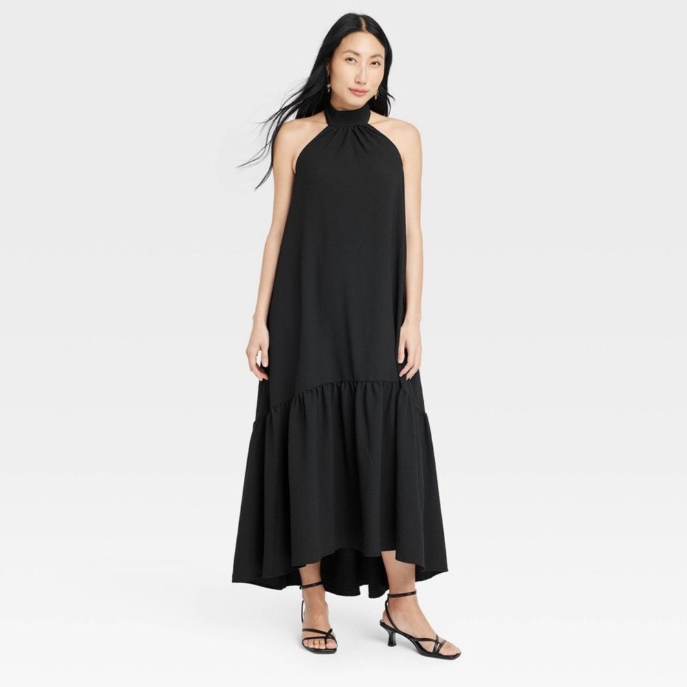 Black halter style  dress‎ nwot